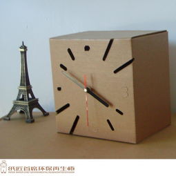 纸匠牌纸家具 创意纸制时钟 桌面台钟 瓦楞纸制品环保科定制尺寸